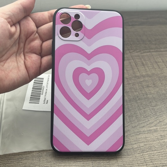 Pink Hearts iPhone 11Pro Max Phone Case - Picture 2 of 4
